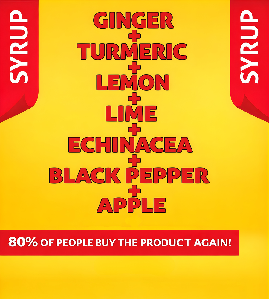 TOP 7 (ginger, turmeric, lemon, lime, echinacea, black pepper, apple)