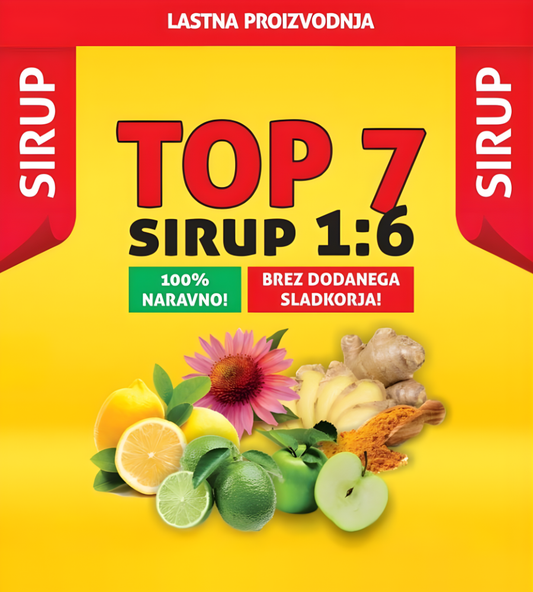 TOP 7 (zenzero, curcuma, limone, lime, echinacea, pepe nero, mela)
