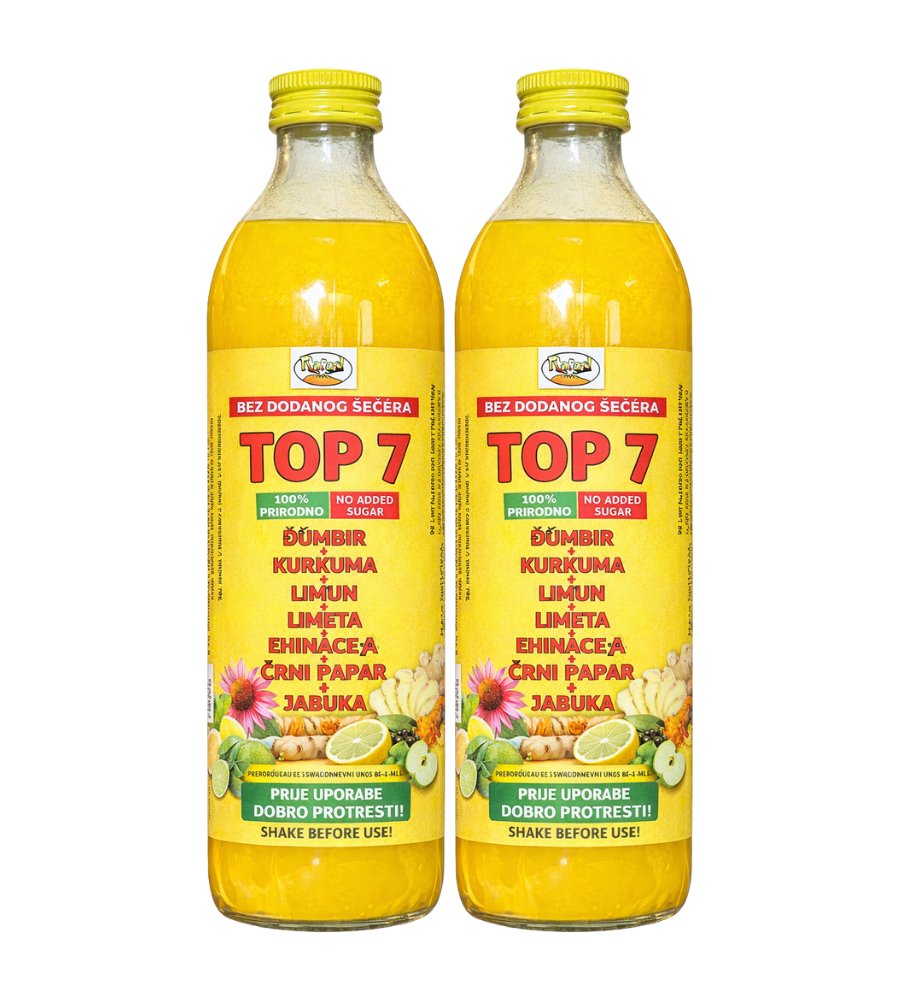 TOP 7 (đumbir, kurkuma, limun, limeta, američka ehinacea, crni papar, jabuka)