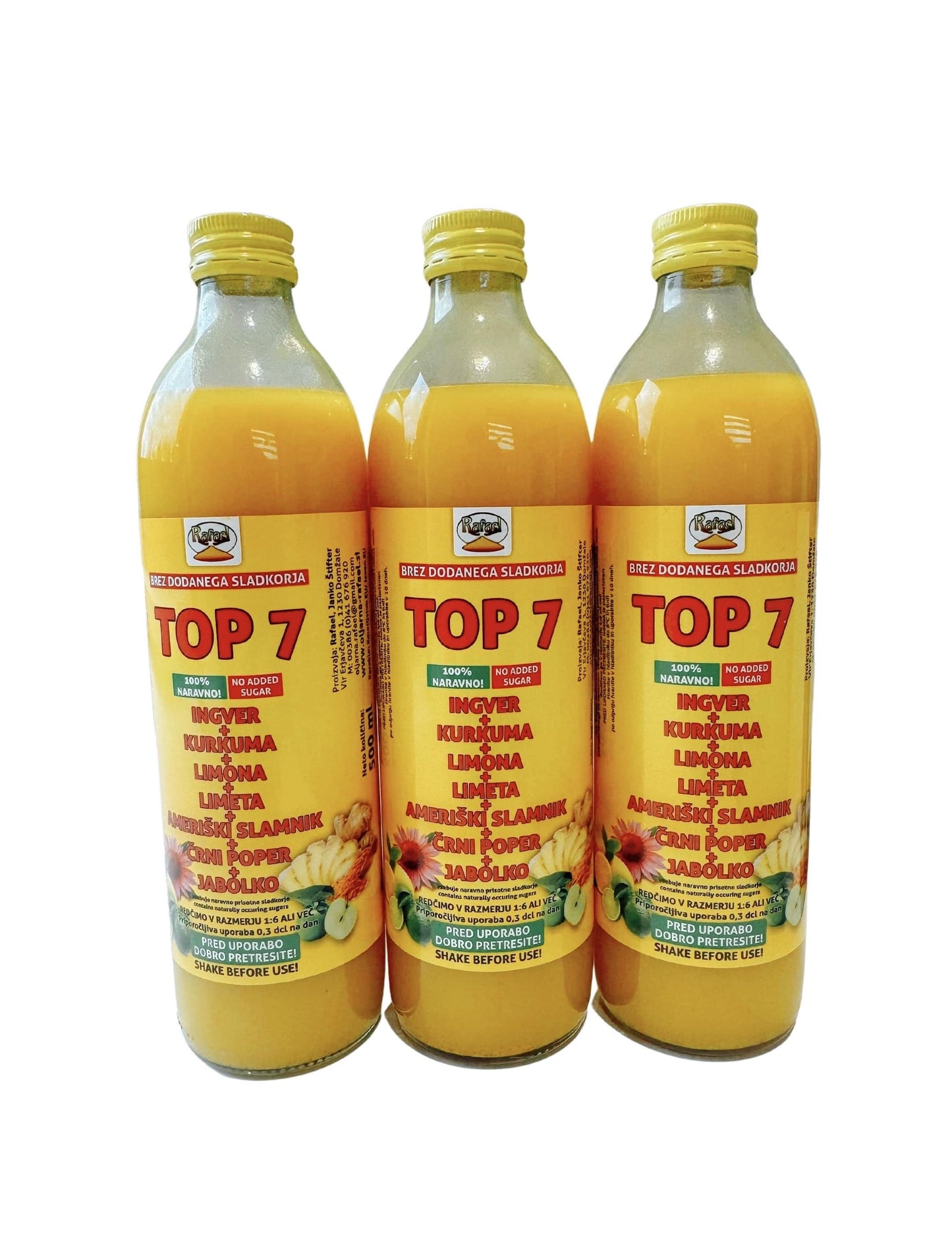 TOP 7 (Ingwer, Kurkuma, Zitrone, Limette, Sonnenhut, Schwarzer Pfeffer, Apfel)