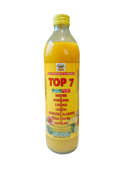 TOP 7 (Ingwer, Kurkuma, Zitrone, Limette, Sonnenhut, Schwarzer Pfeffer, Apfel)