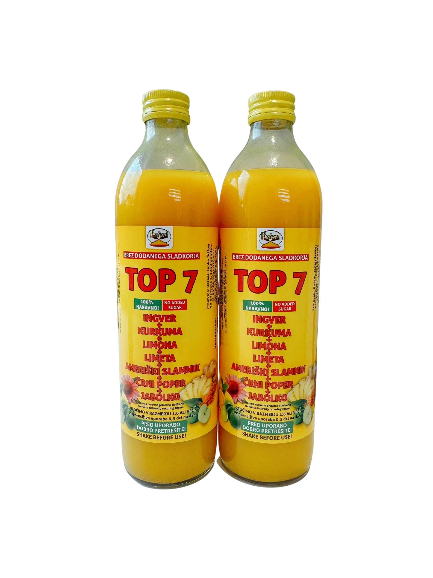 TOP 7 (Ingwer, Kurkuma, Zitrone, Limette, Sonnenhut, Schwarzer Pfeffer, Apfel)